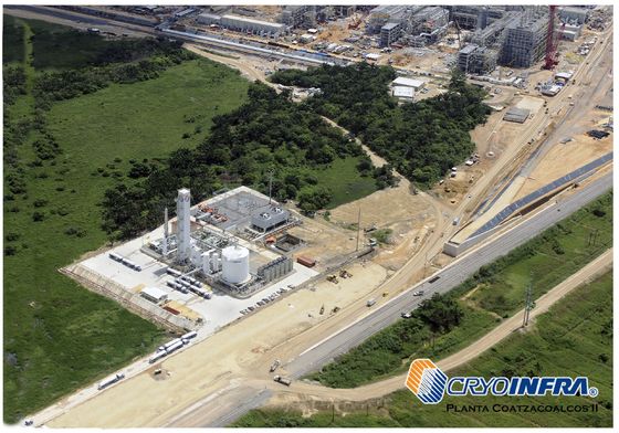 99.6% O2 사천성 극저온 공기 분리 유닛은 6500 Nm3/H를 설치합니다