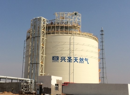 50000M3 편평한 하부 저장 탱크 0.8 Mpa 큰 LNG 탱크