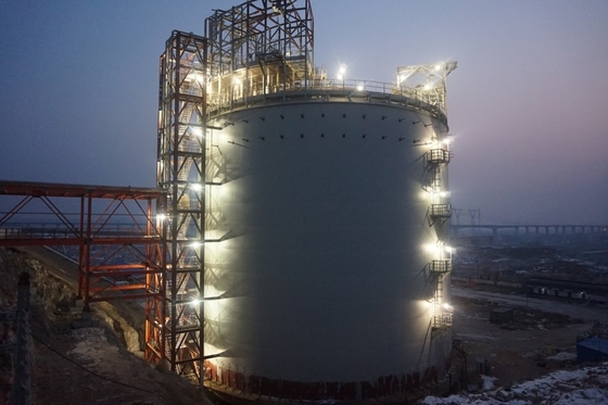 50000M3 편평한 하부 저장 탱크 0.8 Mpa 큰 LNG 탱크
