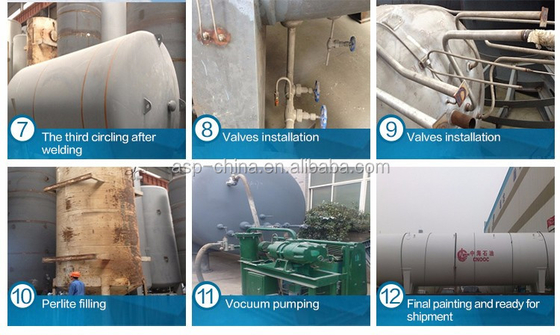 액화 산소 LIN Lar LNG LCO2 고압 액 이산화탄소 저장 탱크 8 바 16 바